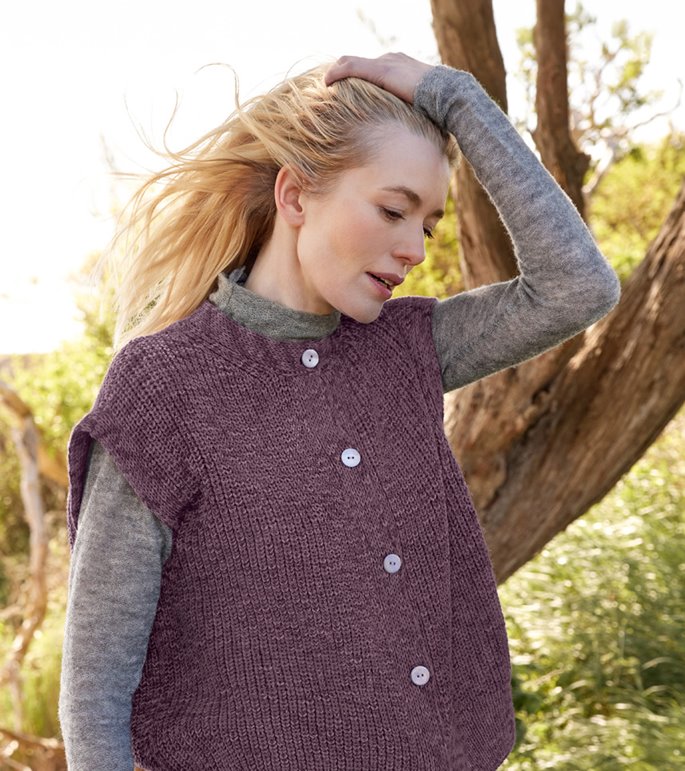 Lana Grossa VEST I HALVPATENT Cool Wool Vintage