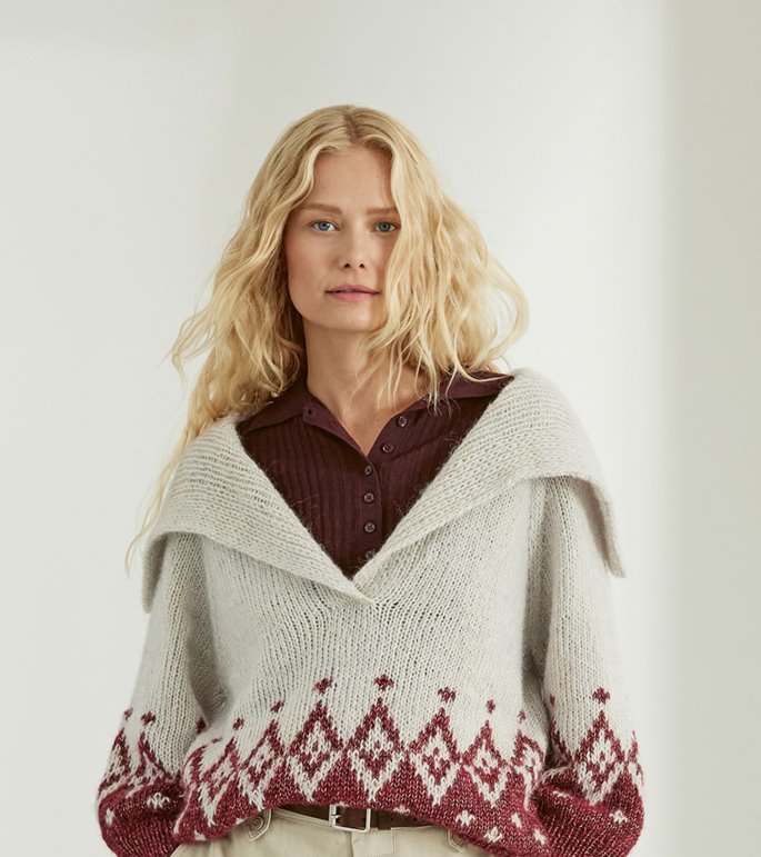 Lana Grossa RAGLAN-GENSER Natural Alpaca Pelo & Glamour